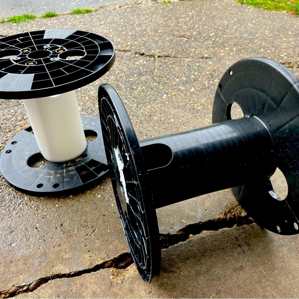 2 13.5” x 10” Empty Plastic Wire Spool Cable, Chain Crafts, Rope Reel